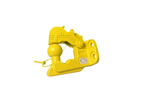 Crochet mixte d’attelage jaune 70C - 4 trous Ø17 - entraxe 90x40 mm