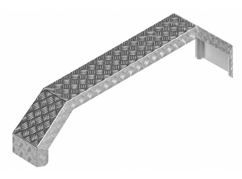 Garde boue tandem aluminium strié 13/14 pouces – 1500x230x400 mm